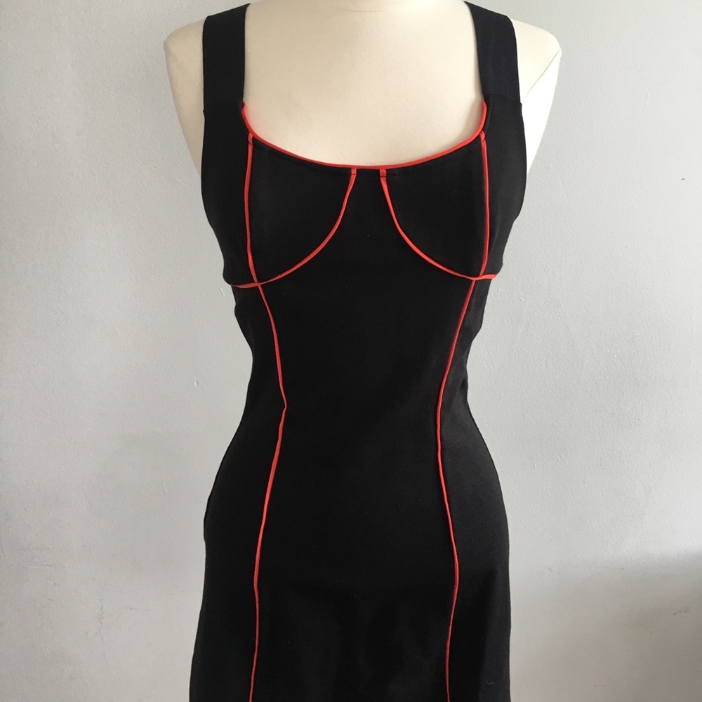 Black & Red Bodycon Dress